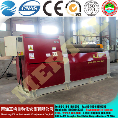 China HOT!MCLW12CNC-3x1000 Rectangular and shaped special CNC four rollers plate rolling machine supplier