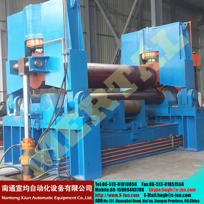 China 3 Roller four roller plate rolling machine, heavy steel plate roller, metal sheet manufacturer supplier