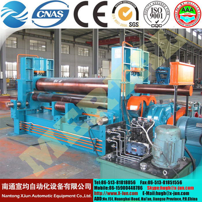 China China Supplier Asymmetrical 3 Roller Hand Plate Rolling Machine with prebending supplier