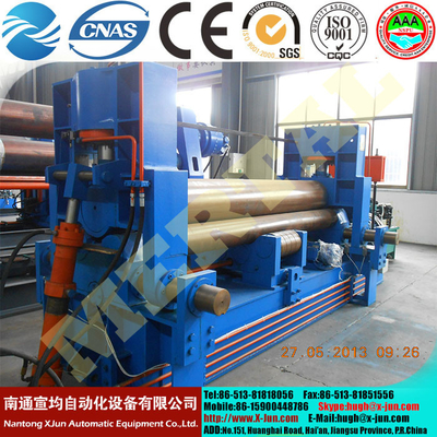 China High quality China Supplier Asymmetrical 3 Roller Hand Plate Rolling Machine with prebending supplier