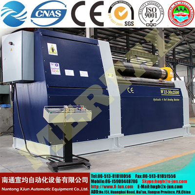 China Promotion MCLW12CNC , small hydraulic CNC four roller plate rolling machine supplier