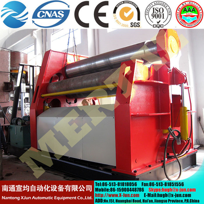 China MCLW12CNC-25*3000 Hydraulic Four Roller Plate Rolling/bending Machine with CE Standard supplier