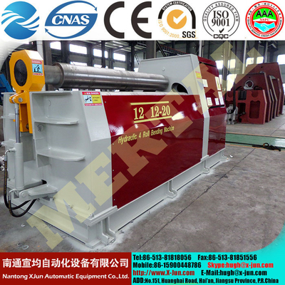 China MCLW12CNC , small hydraulic CNC four roller plate rolling machine supplier