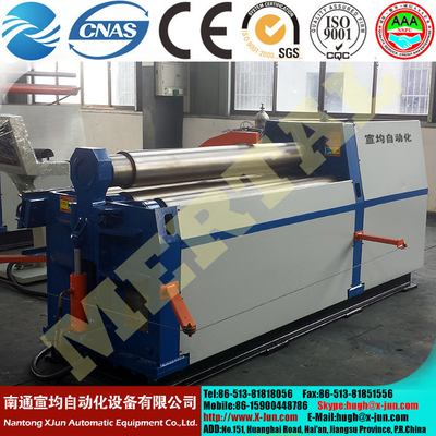 China HOT!MCLW12CNC-3x1000 Rectangular and shaped special CNC four rollers plate rolling machine supplier