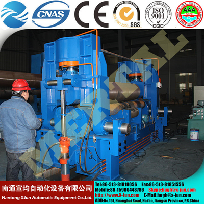 China High quality China Supplier 3 rollers hydraulic plate bending machine 25*3100mm supplier