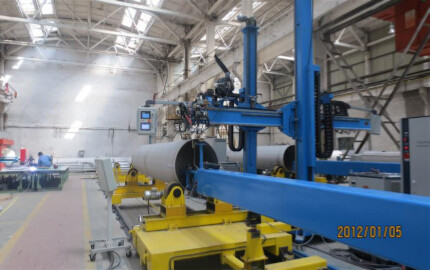 Pipe bending and welding machine Bent pipe- Flange automatic welding system supplier