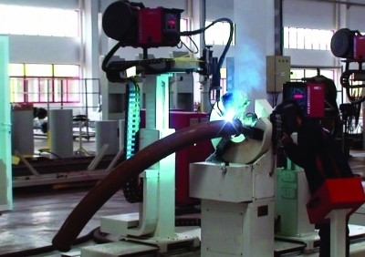 Pipe bending and welding machine Bent pipe- Flange automatic welding system supplier