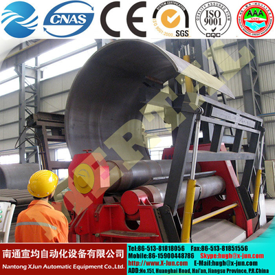 CNC machine MCLW12XNC-60*3000 large hydraulic CNC four roller plate bending/rolling machine supplier