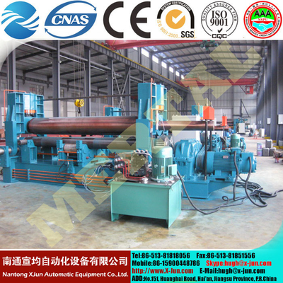 High quality China Supplier 3 rollers hydraulic plate bending machine 25*3500mm supplier